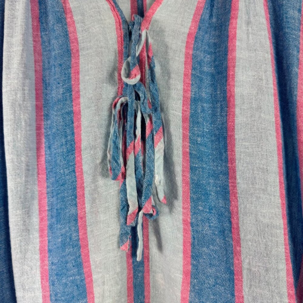 Rails Linen Blend Top Brielle Kona Stripe Dual Fr… - image 3